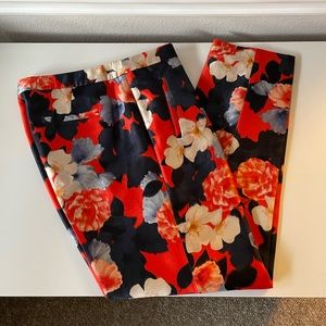 J.Crew Sateen Floral Printed Ankle Pant